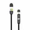 USB-A-Stecker auf Micro-USB + 8-Pin-iPhone-Stecker Kabel SBOX 1 m Schwarz