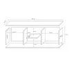 Cama TV-Ständer SOHO 180 grau/weiß glänzend