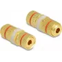 Kabelverbinder DeLOCK 64143 2 x Buchsenklemme Gold Rot