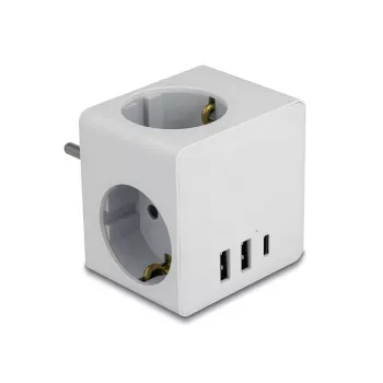 Netzstecker-Adapter Typ F DeLOCK 11496 2 USB-Anschlüsse 5 V 2,4 A 3 A