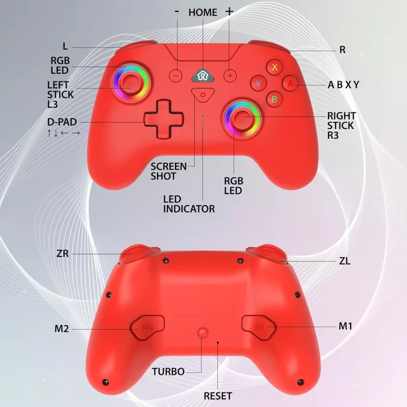Subsonic Wireless LED Controller Rot für Switch