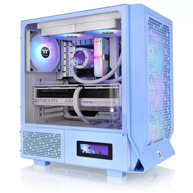 Thermaltake 3,9 Zoll LCD-Bildschirmkit Schwarz für Tower 300-Serie und Ceres 330 Hydrangea Blue