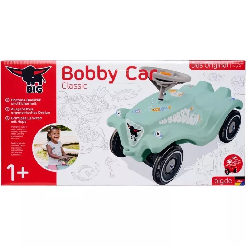 Rutschauto Simba‑Dickie Bobby Car Classic Grün Sea Modell 800056141, niedriger Sitz, robuster Kunststoff