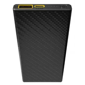 Tragbare Powerbank Nitecore CARBO 10000 — Lithium‑Ionen 10000 mAh, 38 W PD, USB‑A + USB‑C, grau