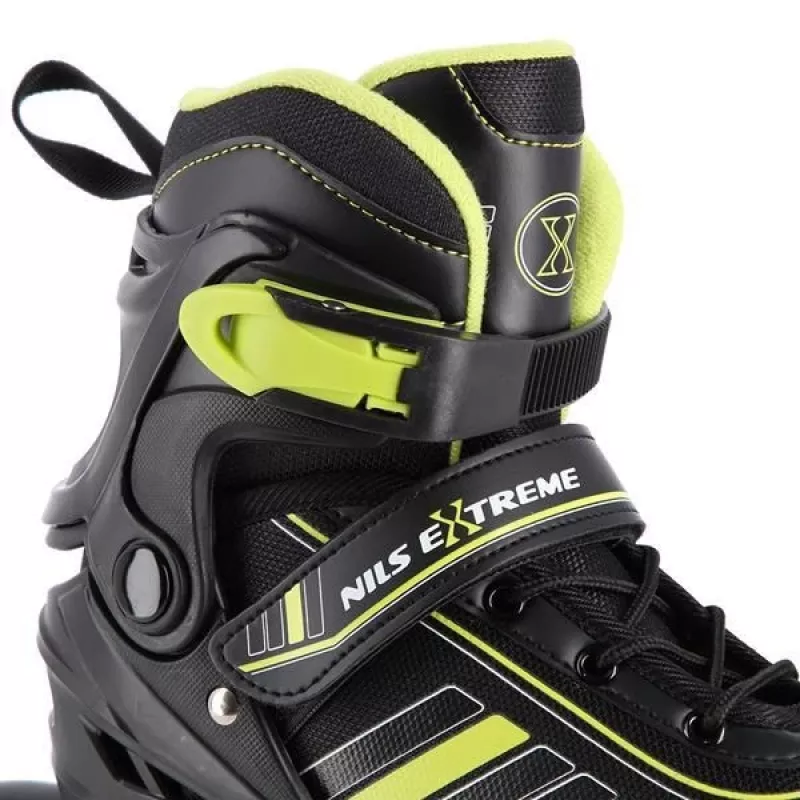 Nils Extreme NH18191 2IN1 Inline Skates SCHWARZ/LIMETTE GR. M (34-38) Mit austauschbaren Eishockeyskates