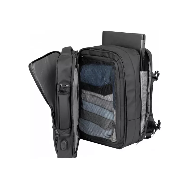 Outdoor-Rucksack NATEC NTO-2116 rahmenlos Polyester schwarz 330×240×440 mm mit Tabletfach und 10 Taschen