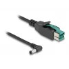 DeLOCK PoweredUSB-Kabel Stecker 12 V auf DC 5,5 x 2,5 mm Stecker gewinkelt 1 m
