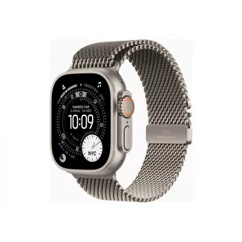 Apple Watch Ultra 3 GPS + Cellular 49 mm Natural Titanium Gehäuse mit Natural Titanium Milanese Loop – Medium | Apple