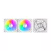 Gehäuselüfter Darkflash Gauss G24 3-in-1 Weiß 120 mm — Set mit 3, 120 mm