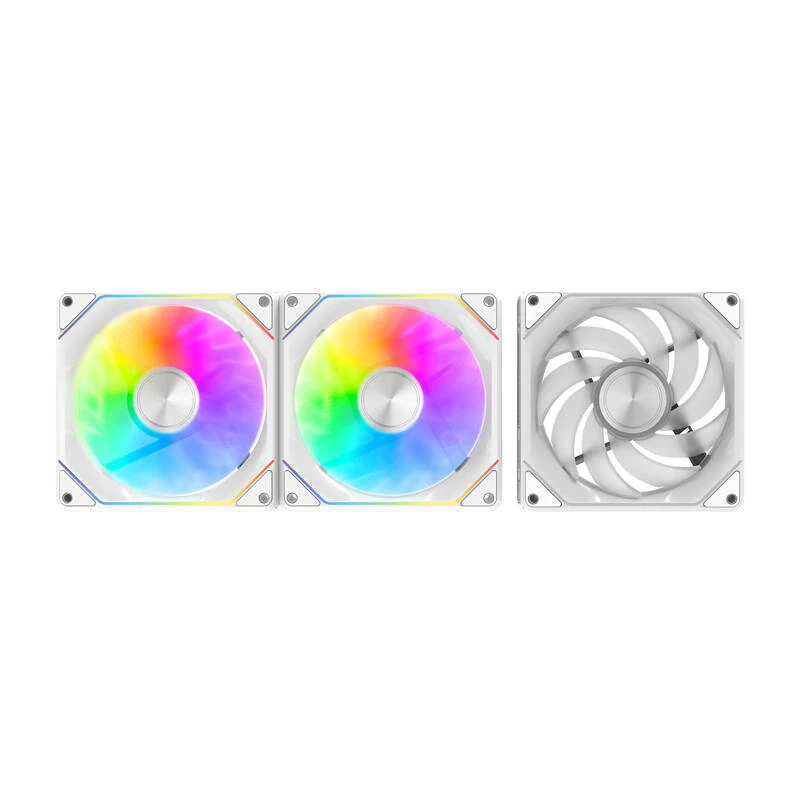 Gehäuselüfter Darkflash Gauss G24 3-in-1 Weiß 120 mm — Set mit 3, 120 mm
