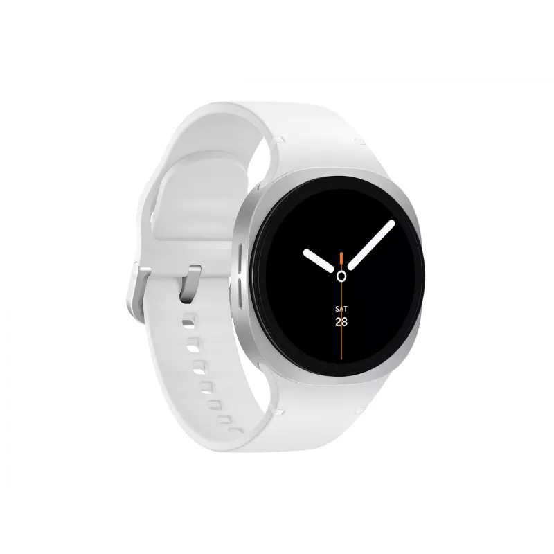 Samsung Galaxy Watch 8 3,3 cm (1,3 Zoll) AMOLED 40 mm Digital 438 x 438 Pixel Touchscreen 4G Silber Wi-Fi GPS (Satellit)