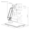 Touchscreen-Ständer MACLEAN MC-989 für Touch-Displays, max. Belastung 8 kg, freistehende Halterung
