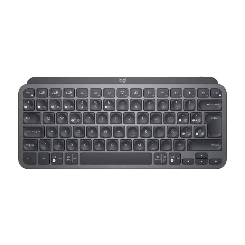 Logitech MX Keys Mini for Business - Tastatur - hintergrundbeleuchtet - kabellos - Bluetooth LE - QWERTY - Spanisch - Europa - Graphit (920-010603)
