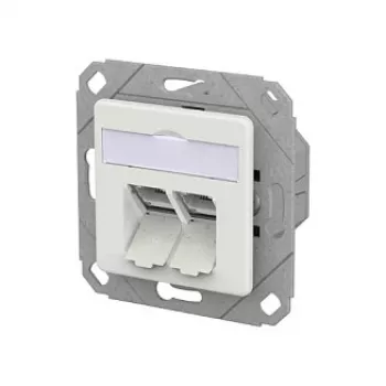 METZ CONNECT Anschlussdose E-DAT C6A LSA++ 2 Port UPk verkehrswei