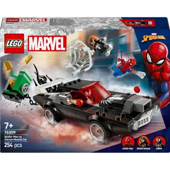 LEGO Marvel Super Heroes Spider-Man vs. Venom Muscle-Car-Bauset 76309 — 254 Teile, 3 Minifiguren, Alter 7+