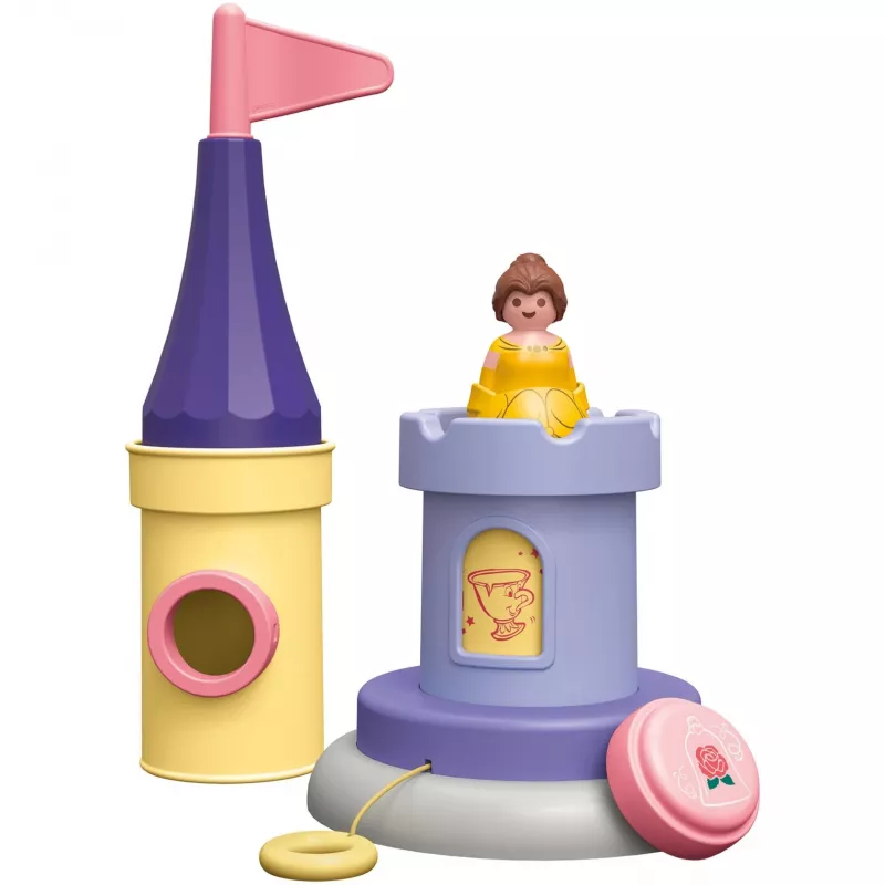 PLAYMOBIL JUNIOR & Disney: Belles Spielturm mit Sound | Spielset für Kleinkinder 1-3
