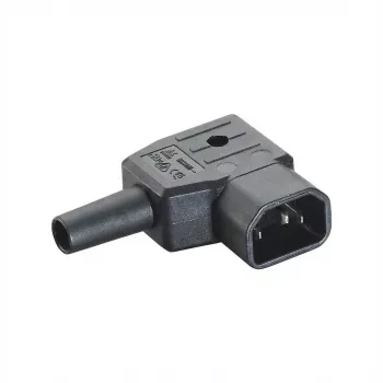C14 Kaltgerätestecker Bachmann 915.172 Schwarz