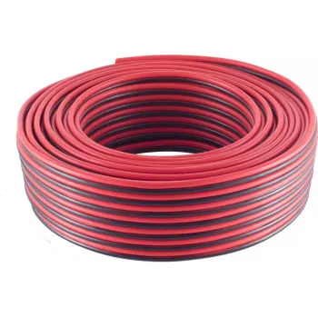 Lautsprecherkabel ShiverPeaks 1,5 mm² (48x0,20 CCA) rot/schwarz, 50 m