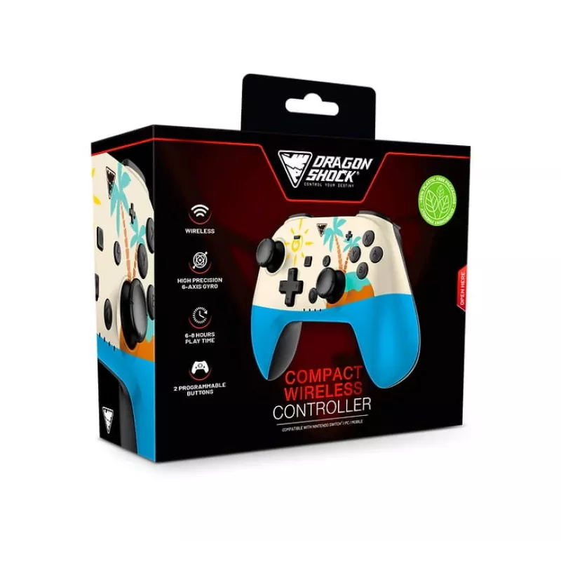 Dragonshock PopTop Compact - Gamepad - Nintendo Switch - Schaltfläche Zurück - D-Pad - Home button - Reset-Taste - Kabellos - Bluetooth - USB Typ-C (D