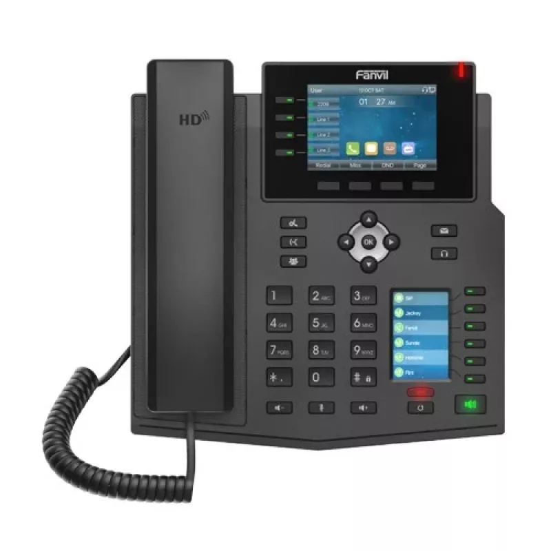 IP-Telefon Fanvil X5U Schwarz 16 Leitungen LCD Wi-Fi Kabelgebundenes Handgerät