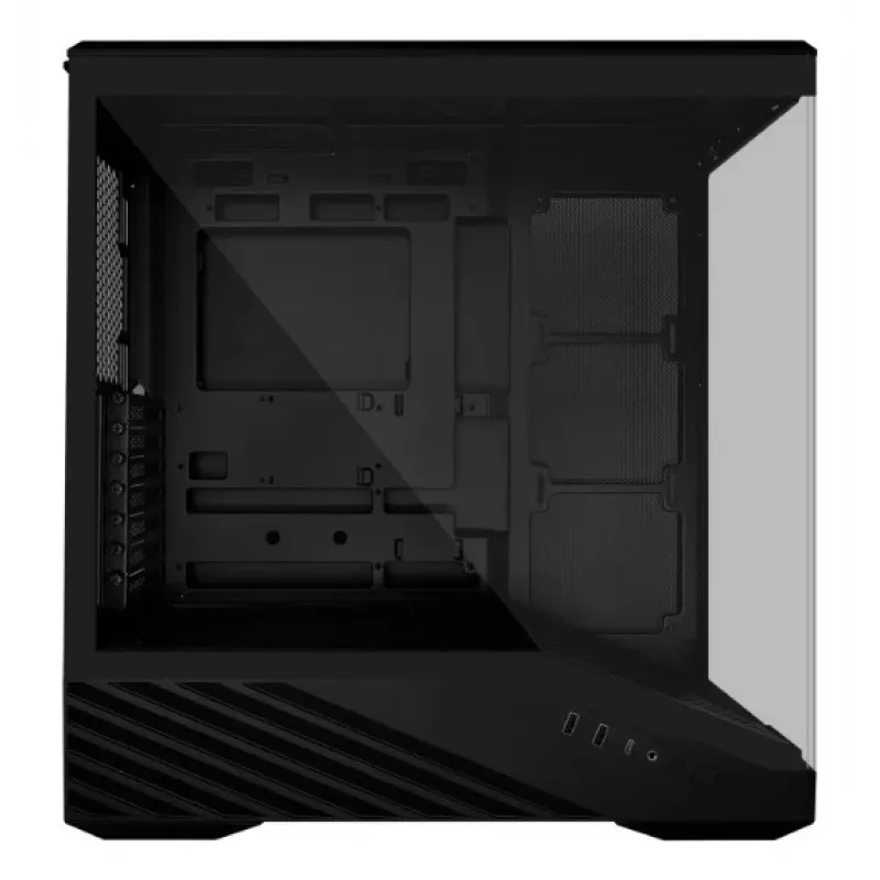 PC-Gehäuse Lian Li Vector V100 Midi Tower – Schwarz mit Seitenfenster, unterstützt 3×120-mm-Seitenlüfter + 1×120-mm-Hecklüfter, 3,5-Zoll-HDD, 2,5-Zoll-SSD, 235,5×446×484,6 mm