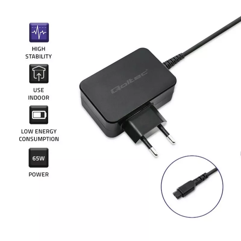 Universelles Netzteil QOLTEC 52414 65W mit 10 austauschbaren Steckern