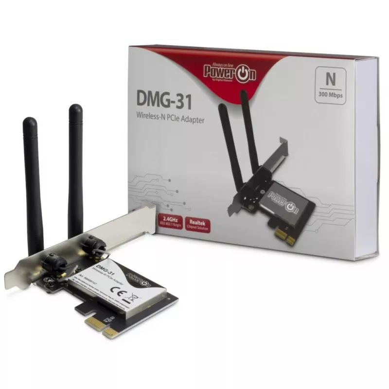 Inter-Tech DMG-31 - Einbau - Kabellos - PCI Express - Wi-Fi - Wi-Fi 4 (802.11n) - 300 Mbit/s (88888147)