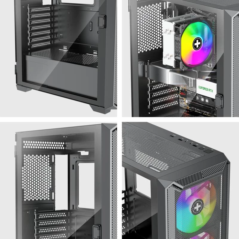 Case|XILENCE|ATX/micro ATX/Mini-ITX|Schwarz|Midi Tower|PC|XG161