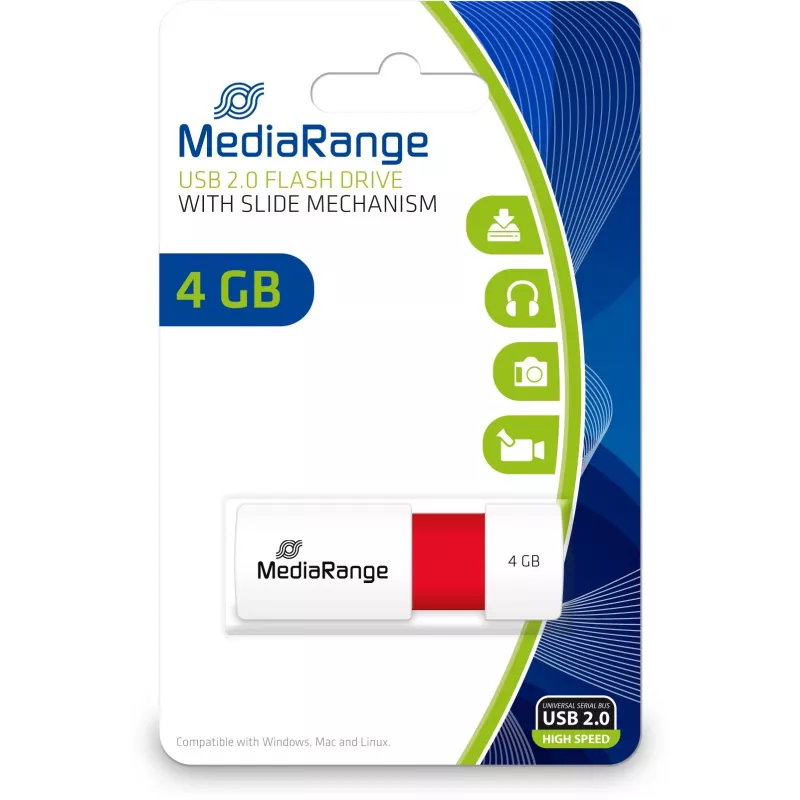 USB-Stick MediaRange 4 GB USB Typ-A 2.0 MR970