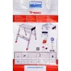 Klapptrittleiter Krause Treppy Silber 130020 — Aluminium, 2 Stufen, 150 kg Tragfähigkeit, zusammengeklappt 55×20 cm, Gewicht 2 kg