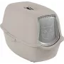 Katzenklo rotho Kuweta Bailey beige – Modell 4004507422, kompakte überdachte Katzentoilette mit Kohlefilter und Tragegriff