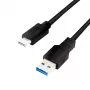 LogiLink USB-Kabel USB 3.2 Gen1 (USB 3.0 / USB 3.1 Gen1) USB-A-Stecker, USB-C-Stecker 0,50 m schwarz CU0167