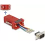 DeLOCK D-Sub 9-polig Stecker auf RJ12 Buchse Montagesatz rot