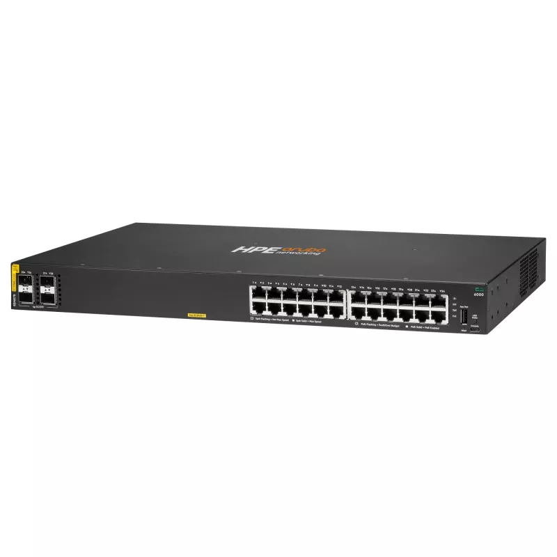Switch HP Enterprise Aruba 6000 24G CL4 4SFP — 24 x Gigabit Ethernet, 4 x SFP-Ports