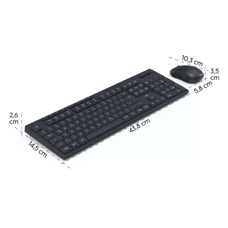 Tastatur- und Maus-Set WKM-200 schwarz
