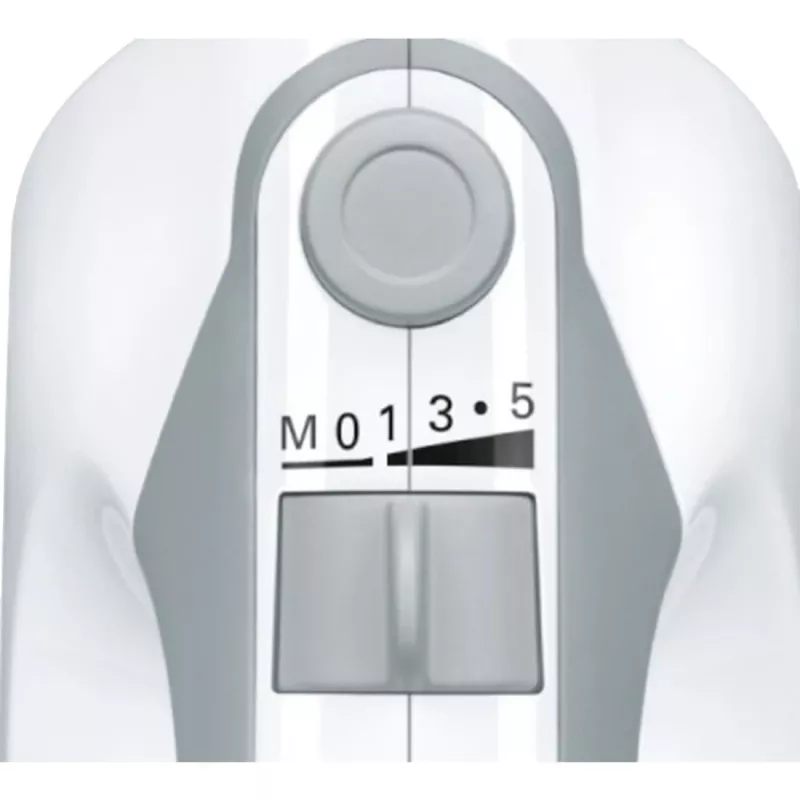 Handmixer Bosch MFQ36400 — 450 W, 5 Geschwindigkeiten, Turbo, 1,3 m Kabel, grau/weiß