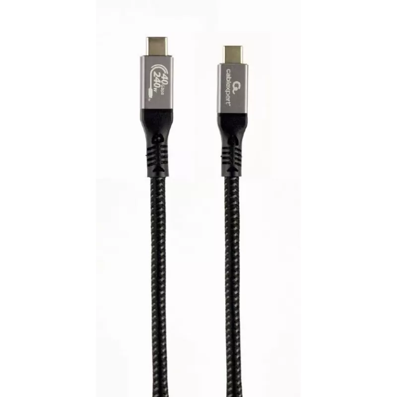 USB-C auf USB-C Kabel GEMBIRD CCBP-USB4-CMCM240 1,5 m, USB4 Gen 3x2, 40 Gbit/s, 240 W, schwarz