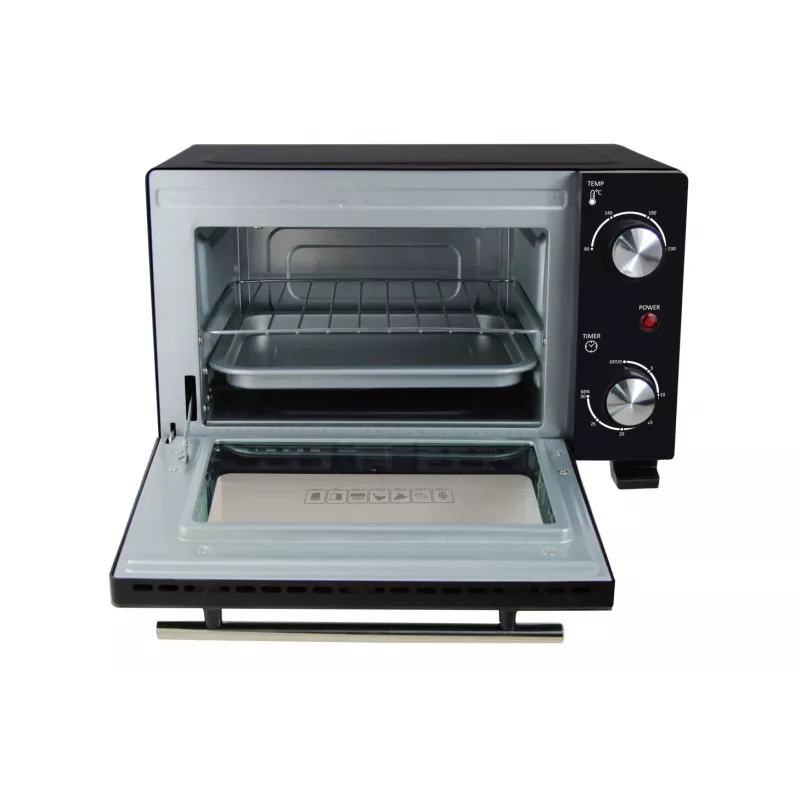 Mini-Backofen ESPERANZA EKO007N, 10 L, 800 W, schwarz, max. 250 °C, mechanischer Timer 30 min