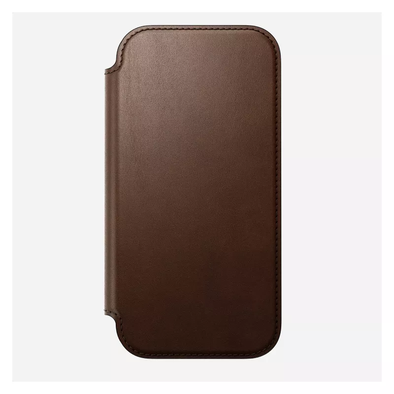 Folio-Handyhülle Nomad NM014209858 für Apple iPhone 17, 16 cm (6,3 Zoll), braun, 4 Kartenfächer
