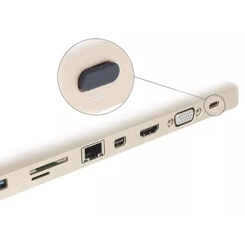 Buchsen-Schutzkappe DeLOCK 64014 USB Typ-C Schwarz 10 Stück