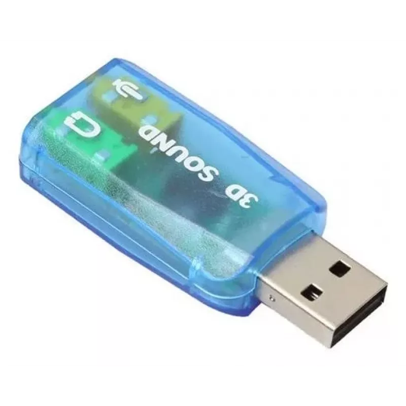 USB Externe Soundkarte Gembird Virtus2 — USB-Schnittstelle, 3,5 mm Kopfhörer, blau transparent