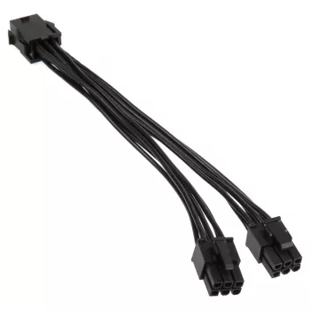 PCIe 6-pin auf PCIe 6-pin x2 Stromsplitterkabel, 0,15 m, No name ZUAD-766, schwarz