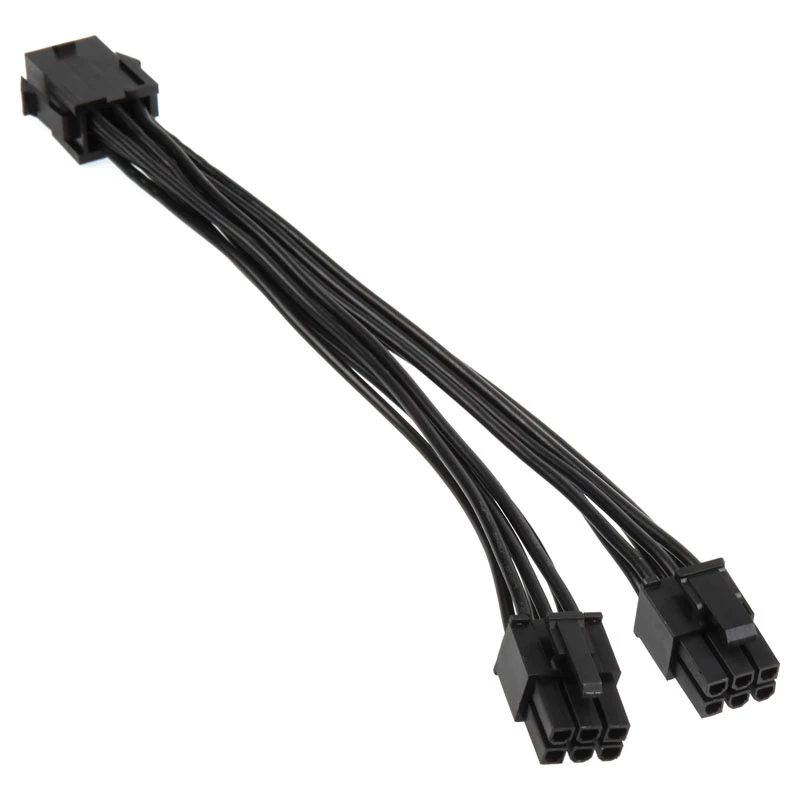 PCIe 6-pin auf PCIe 6-pin x2 Stromsplitterkabel, 0,15 m, No name ZUAD-766, schwarz