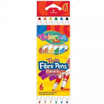 Filzstifte colorino Doppelspitze 6 Farben Modell 13437PTR
