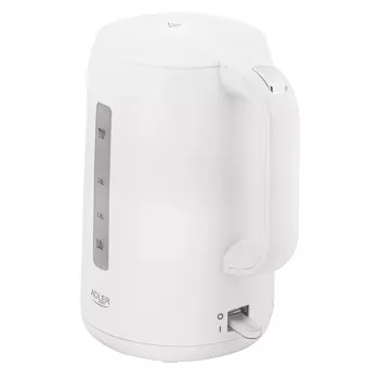 Adler Wasserkocher | AD 1386 | Elektrisch | 1850 W | 2,2 L | Kunststoff | 360°-Drehsockel | Weiß