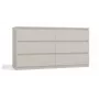 Kommode MALWA M6/140 von top e shop — 6 Schubladen, 1380×400×750 mm, Kaschmir-Laminat