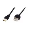 Digitus - USB-Verlängerungskabel - USB Typ A, 4-polig (M) - USB Typ A, 4-polig (W) - 3,0 m (USB / USB2.0) - Schwarz (AK-300202-030-S)