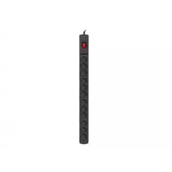 Armac Multi M12 | Steckdosenleiste | Überspannungsschutz, 12 Steckdosen, 5m Kabel, schwarz