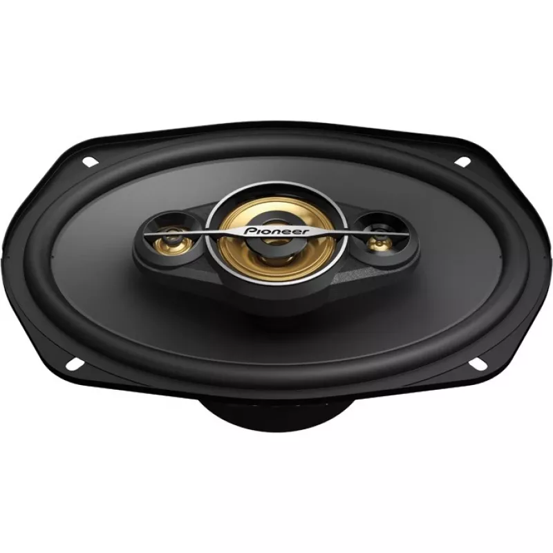 Pioneer TS-A6971F. Lautsprechertyp: 4-Wege, Spitzenstrom: 600 W, Bemessungsleistung: 100 W. Montagetiefe: 20,3 cm, Woofer-Größe (B x H): 152,4 x 228,6