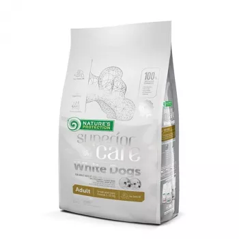 Trockenfutter für Hunde nature’s protection Superior Care White Dogs Grain Free Small Lamb 4 kg — ausgewachsene kleine Rassen, 21 % Protein, 18 % Fett
